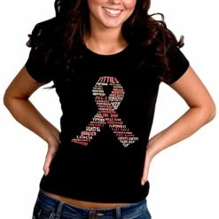 Bewild Breast Cancer Awareness "Words" Girl's T-Shirt