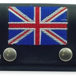 Bewild British Flag Genuine Leather Chain Wallet