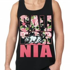 Bewild California Floral Pattern Tank Top Cool Funny & Offensive