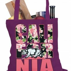 Bewild Cool Funny & Offensive California Floral Pattern Tote Bag