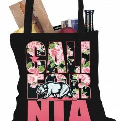 Bewild Cool Funny & Offensive California Floral Pattern Tote Bag