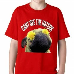 Bewild Cool Funny & Offensive Can't See The Haters Funny Pug Kids T-shirt