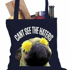 Bewild Can't See The Haters Funny Pug Tote Bag 13 Bewild Can't See The Haters Funny Pug Tote Bag