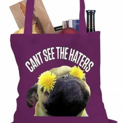 Bewild Can't See The Haters Funny Pug Tote Bag 14 Bewild Can't See The Haters Funny Pug Tote Bag