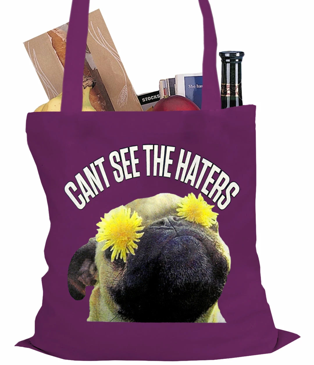 Bewild Can't See The Haters Funny Pug Tote Bag 7 Bewild Can't See The Haters Funny Pug Tote Bag