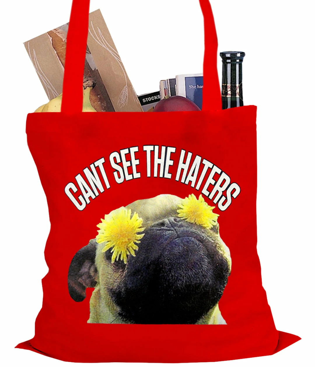 Bewild Can't See The Haters Funny Pug Tote Bag 8 Bewild Can't See The Haters Funny Pug Tote Bag