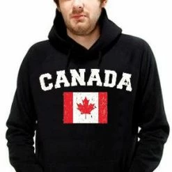 Bewild Canada Vintage Flag International Hoodie Nationality & Ethnic