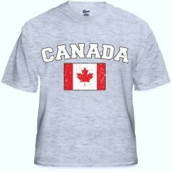 Bewild Nationality & Ethnic Canada Vintage Flag International Mens T-Shirt