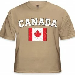 Bewild Nationality & Ethnic Canada Vintage Flag International Mens T-Shirt