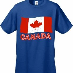 Bewild Nationality & Ethnic Canada Vintage Flag Men's T-Shirt