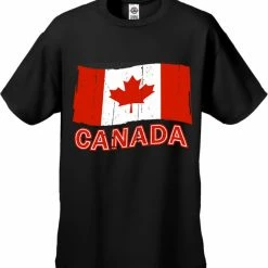 Bewild Nationality & Ethnic Canada Vintage Flag Men's T-Shirt