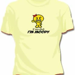 Bewild Careful. I'm Moody Girls T-Shirt Cool Funny & Offensive