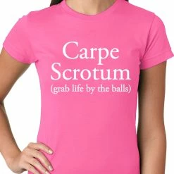 Bewild Carpe Scrotum - Grab Life By The Balls Ladies T-shirt Cool Funny & Offensive 13 Bewild Carpe Scrotum - Grab Life By The Balls Ladies T-shirt Cool Funny & Offensive