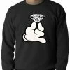 Bewild Cartoon Hand With Diamond Crewneck 1 Bewild Cartoon Hand With Diamond Crewneck