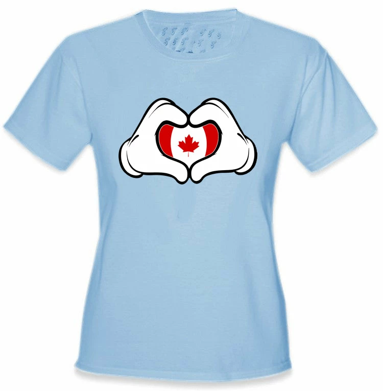 Bewild Cartoon Hands Canadian Flag Girl's T-Shirt Nationality & Ethnic 6 Bewild Cartoon Hands Canadian Flag Girl's T-Shirt Nationality & Ethnic