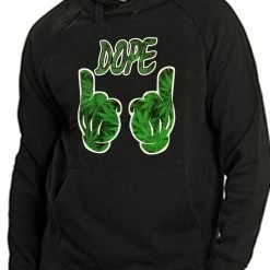 Bewild Cool Funny & Offensive Cartoon Hands Dope Pot Leaf Pattern Adult Hoodie