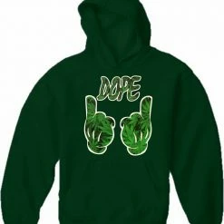 Bewild Cool Funny & Offensive Cartoon Hands Dope Pot Leaf Pattern Adult Hoodie