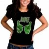 Bewild Cool Funny & Offensive Cartoon Hands Dope Pot Leaf Pattern Girl's T-Shirt