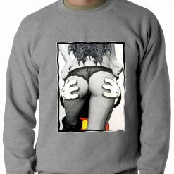Bewild Cool Funny & Offensive Cartoon Hands Getting A Feel Butt Crewneck