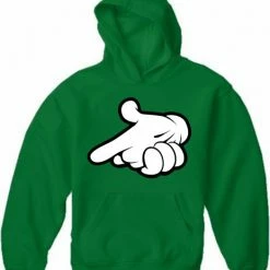 Bewild Cool Funny & Offensive Cartoon Hands Gun Adult Hoodie