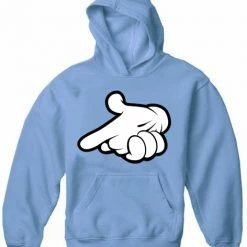 Bewild Cool Funny & Offensive Cartoon Hands Gun Adult Hoodie