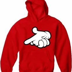 Bewild Cool Funny & Offensive Cartoon Hands Gun Adult Hoodie