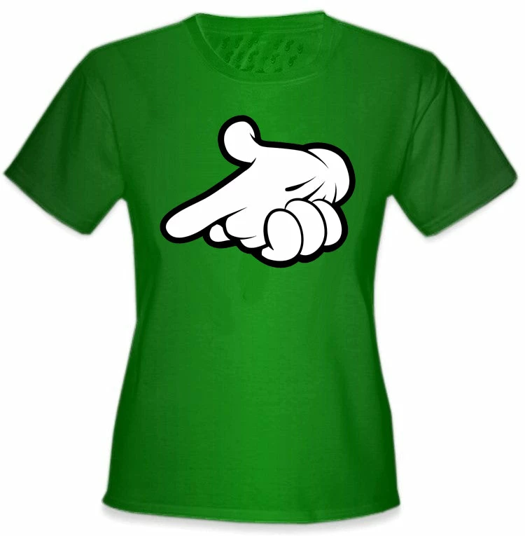 Bewild Cartoon Hands Gun Girl's T-Shirt 6 Bewild Cartoon Hands Gun Girl's T-Shirt