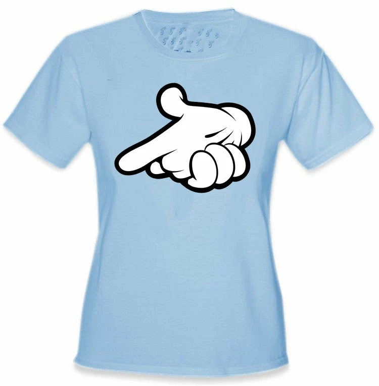 Bewild Cartoon Hands Gun Girl's T-Shirt 7 Bewild Cartoon Hands Gun Girl's T-Shirt