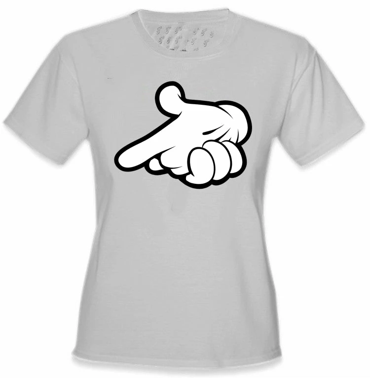 Bewild Cartoon Hands Gun Girl's T-Shirt 8 Bewild Cartoon Hands Gun Girl's T-Shirt