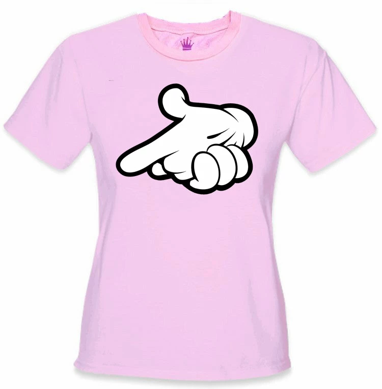 Bewild Cartoon Hands Gun Girl's T-Shirt 9 Bewild Cartoon Hands Gun Girl's T-Shirt