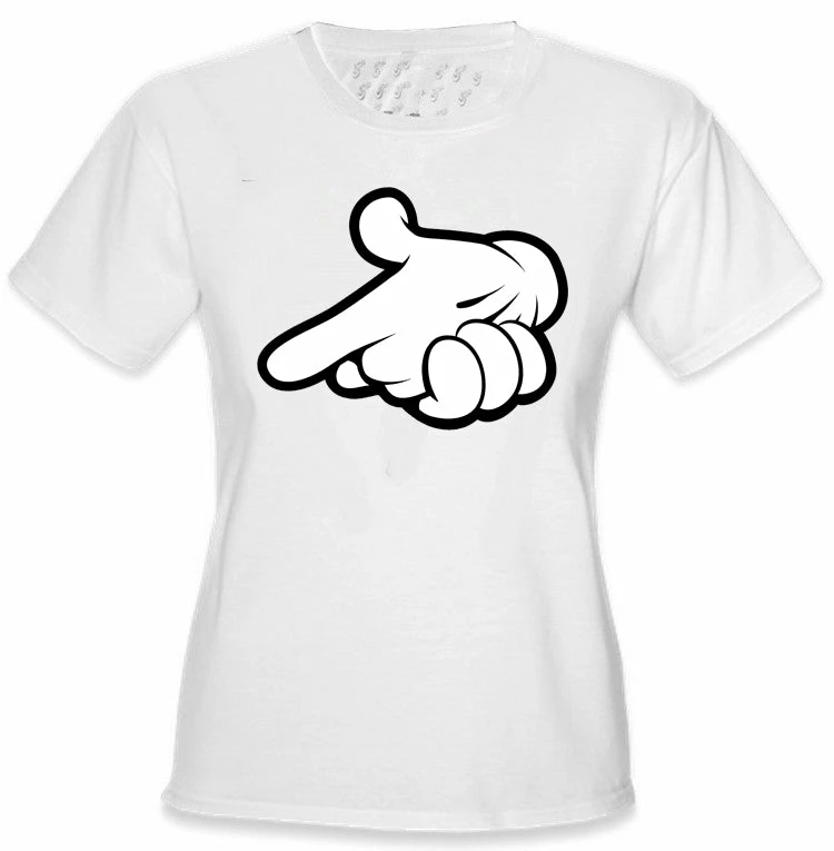Bewild Cartoon Hands Gun Girl's T-Shirt 11 Bewild Cartoon Hands Gun Girl's T-Shirt