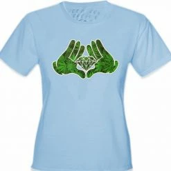 Bewild Cartoon Hands Pot Leaf Diamond Girl's T-Shirt Cool Funny & Offensive 18 Bewild Cartoon Hands Pot Leaf Diamond Girl's T-Shirt Cool Funny & Offensive