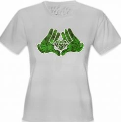 Bewild Cartoon Hands Pot Leaf Diamond Girl's T-Shirt Cool Funny & Offensive 19 Bewild Cartoon Hands Pot Leaf Diamond Girl's T-Shirt Cool Funny & Offensive