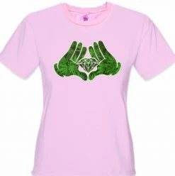 Bewild Cartoon Hands Pot Leaf Diamond Girl's T-Shirt Cool Funny & Offensive 20 Bewild Cartoon Hands Pot Leaf Diamond Girl's T-Shirt Cool Funny & Offensive