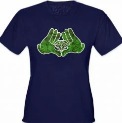 Bewild Cartoon Hands Pot Leaf Diamond Girl's T-Shirt Cool Funny & Offensive 21 Bewild Cartoon Hands Pot Leaf Diamond Girl's T-Shirt Cool Funny & Offensive