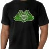 Bewild Cartoon Hands Pot Leaf Diamond Men's T-Shirt Cool Funny & Offensive