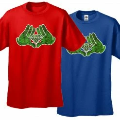 Bewild Cartoon Hands Pot Leaf Diamond Men's T-Shirt Cool Funny & Offensive 24 Bewild Cartoon Hands Pot Leaf Diamond Men's T-Shirt Cool Funny & Offensive