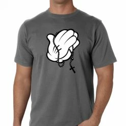 Bewild Cartoon Hands Praying Men's T-Shirt