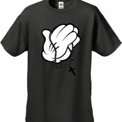 Bewild Cartoon Hands Praying Men's T-Shirt