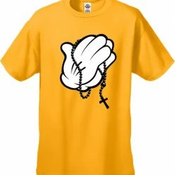 Bewild Cartoon Hands Praying Men's T-Shirt
