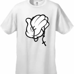 Bewild Cartoon Hands Praying Men's T-Shirt