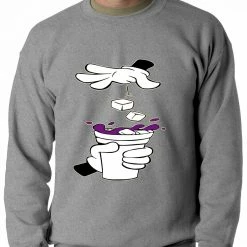 Bewild Cartoon Hands - Purple Drink Adult Crewneck