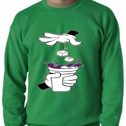 Bewild Cartoon Hands - Purple Drink Adult Crewneck