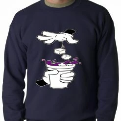 Bewild Cartoon Hands - Purple Drink Adult Crewneck