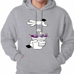 Bewild Cool Funny & Offensive Cartoon Hands - Purple Drink Adult Hoodie