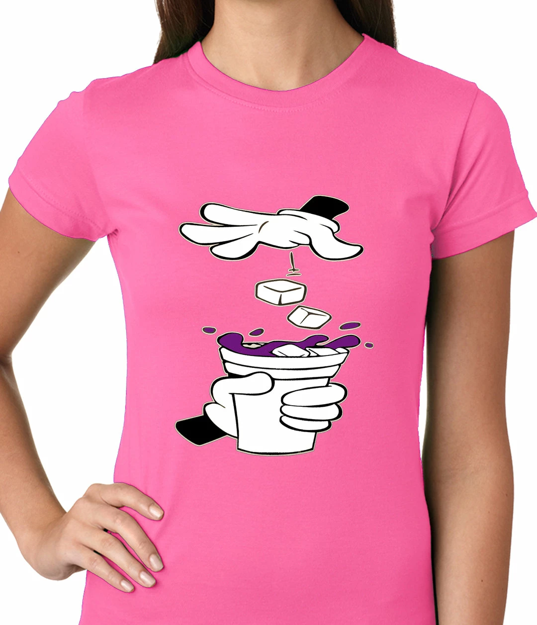 Bewild Cartoon Hands - Purple Drink Ladies T-shirt Cool Funny & Offensive 5 Bewild Cartoon Hands - Purple Drink Ladies T-shirt Cool Funny & Offensive