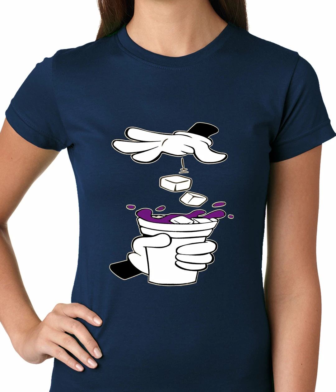 Bewild Cartoon Hands - Purple Drink Ladies T-shirt Cool Funny & Offensive 9 Bewild Cartoon Hands - Purple Drink Ladies T-shirt Cool Funny & Offensive