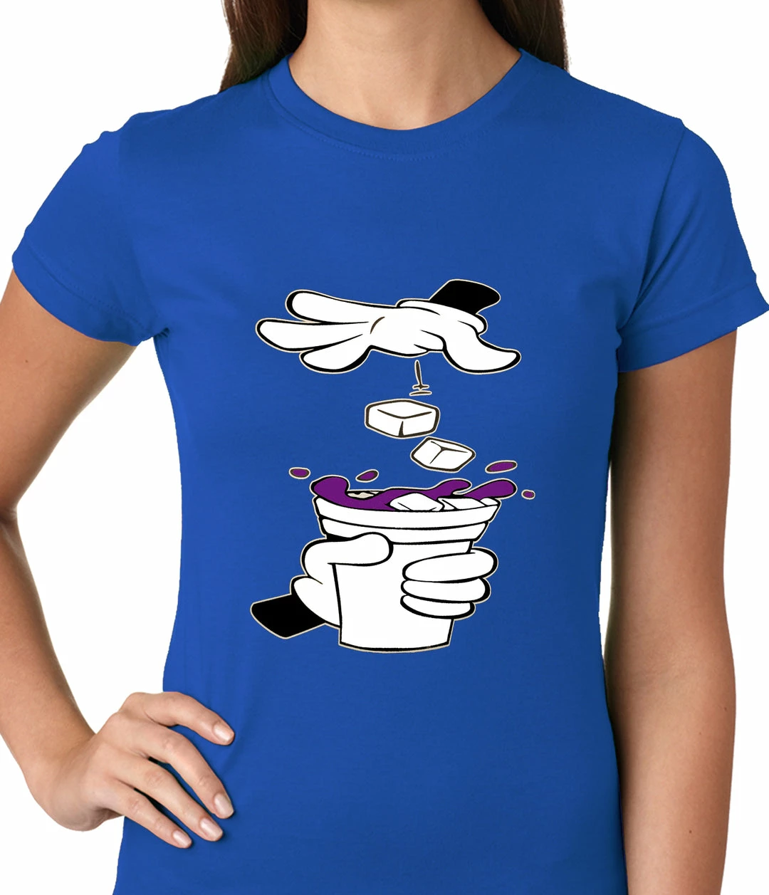 Bewild Cartoon Hands - Purple Drink Ladies T-shirt Cool Funny & Offensive 11 Bewild Cartoon Hands - Purple Drink Ladies T-shirt Cool Funny & Offensive