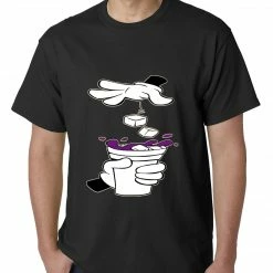Bewild Cartoon Hands - Purple Drink Mens T-shirt Cool Funny & Offensive