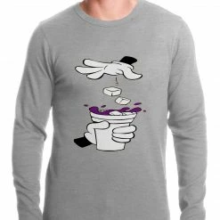 Bewild Cartoon Hands - Purple Drink Thermal Shirt